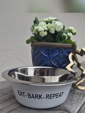 "EAT BARK REPEAT" DOG BOWL 🐶